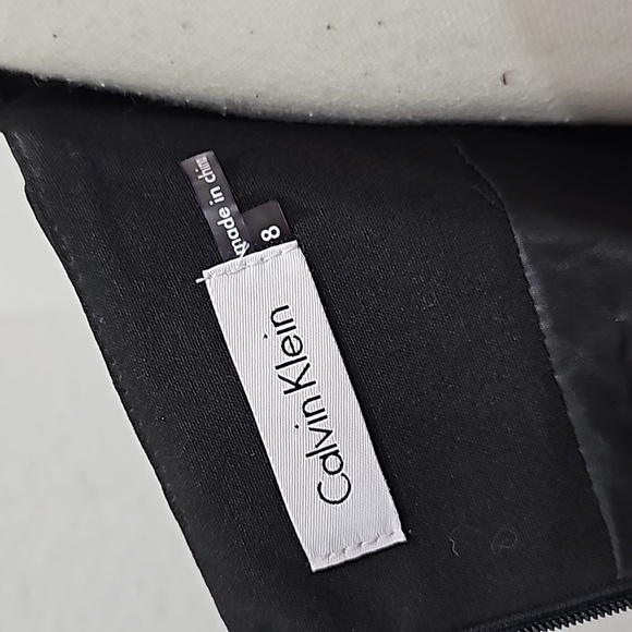 Calvin Klein Black Chic Sheath Black Dress Size 8 minimalist - Picture 12 of 16